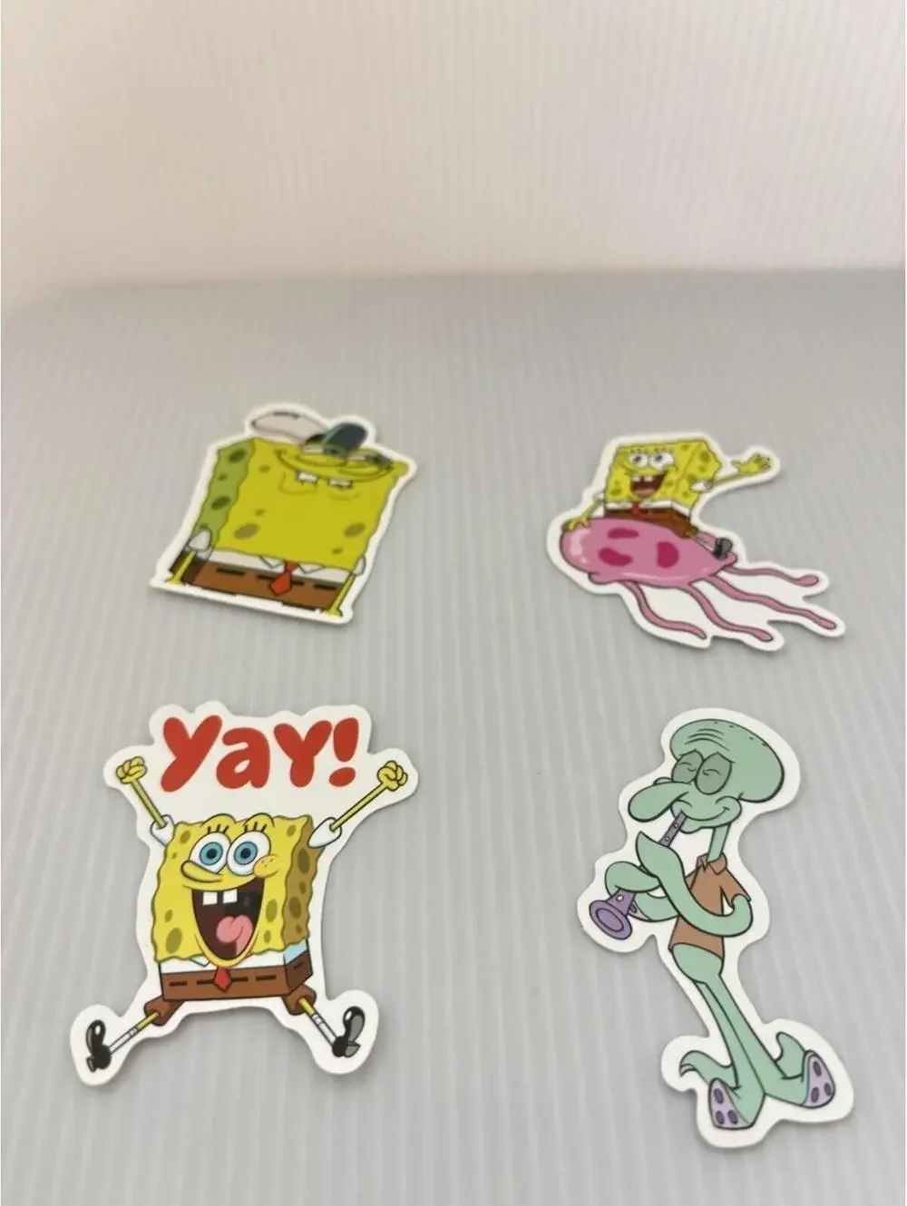 SpongeBob SquarePants 6pc Vinyl Stickers Lot Cartoon Water Bottle Laptop Decals